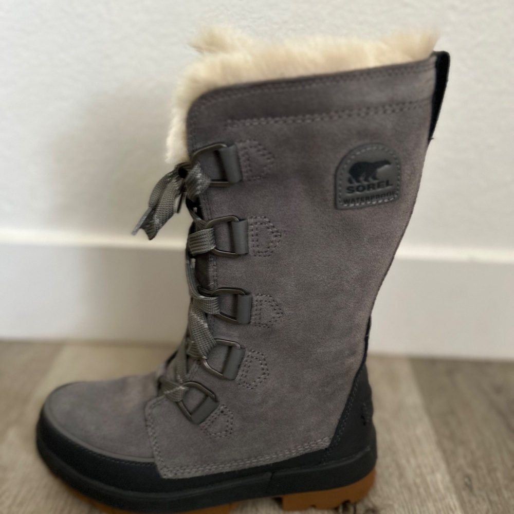 Sorel Leather Tivoli IC Waterproof Lace Up Snow Boots Sz 7 - Picture 7 of 7